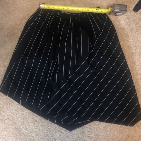 Vince Striped Asymmetric Rope-Tie Skirt- Black White Stripe, Sz Medium, MP $265 - Picture 3 of 14